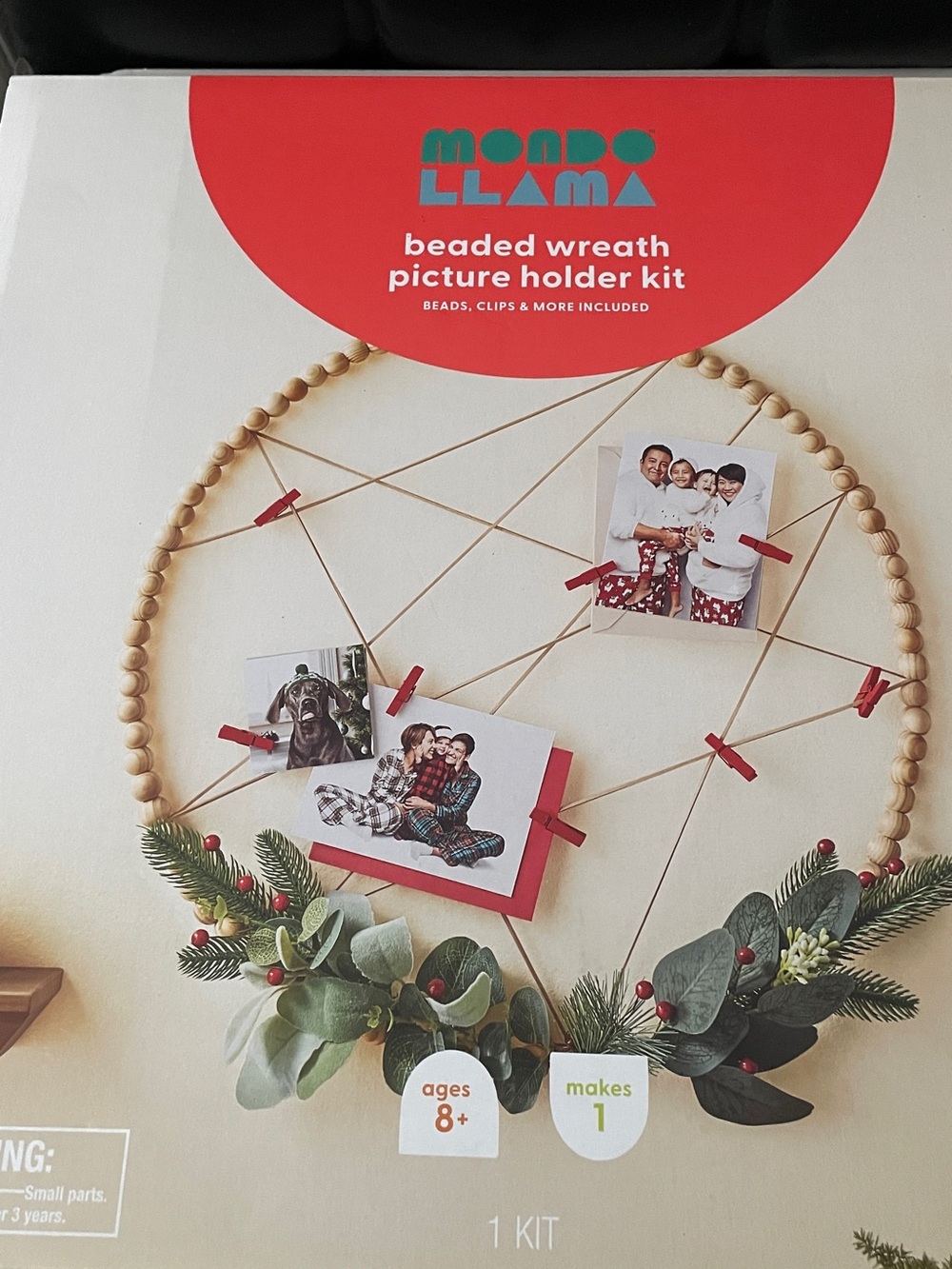 Mondo Llama Beaded Wreath Picture Holder Kit-NWT